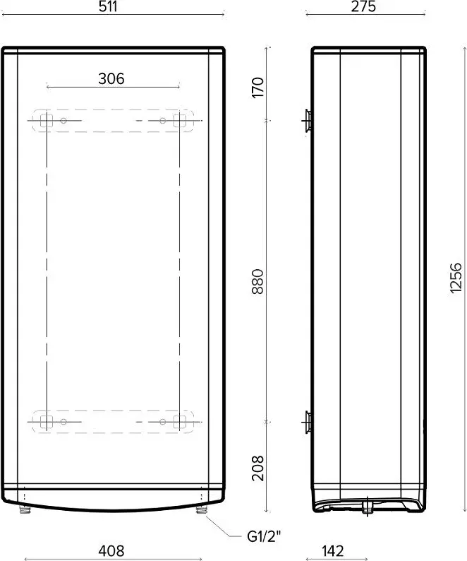 Водонагрівач електр. плаский слім VELIS TECH 100 EU, 100л, 2*1,5кВт, ун. монтаж, електр. кер Ariston teh0016966 - фото 4