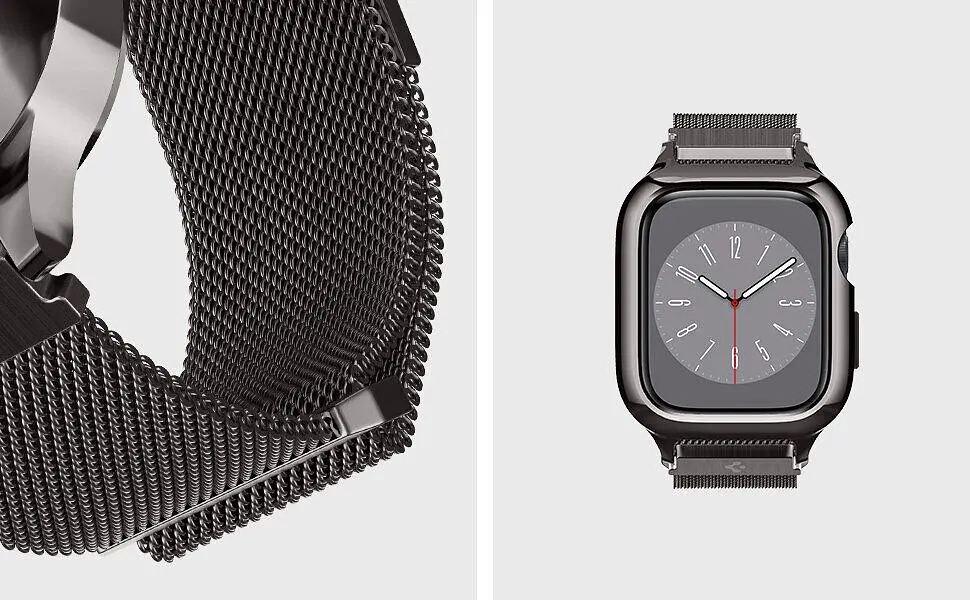 Чохол-ремінець Spigen Metal Fit Pro для Apple Watch 44/45mm Graphite (ACS04585) - фото 20