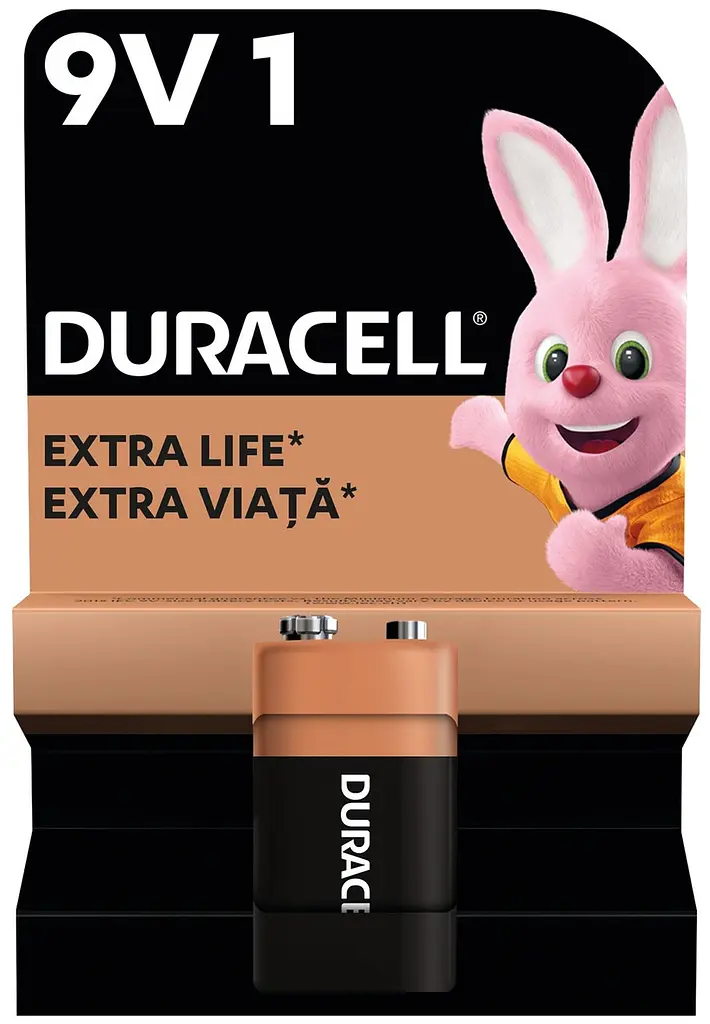 Лужні батарейки Duracell 9V, 1 шт. (5214444)