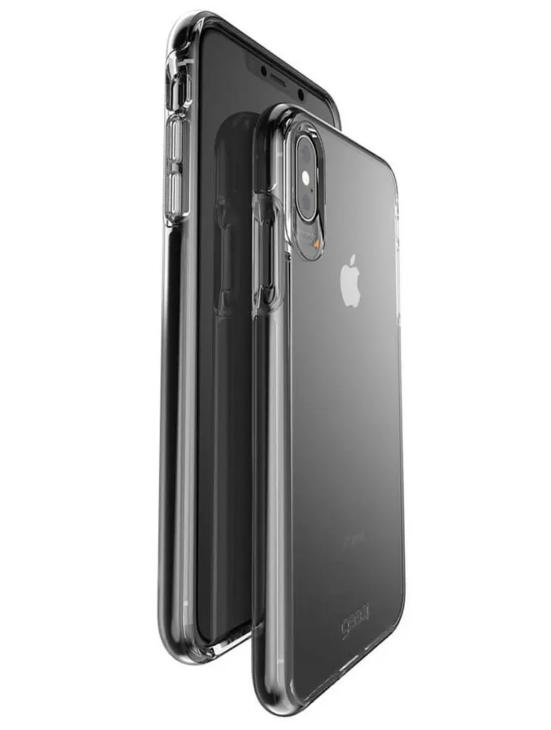 Оригинальный противоударный чехол для iPhone XS / iPhone X Gear4 Piccadilly D3O Black + Прозрачный - фото 6