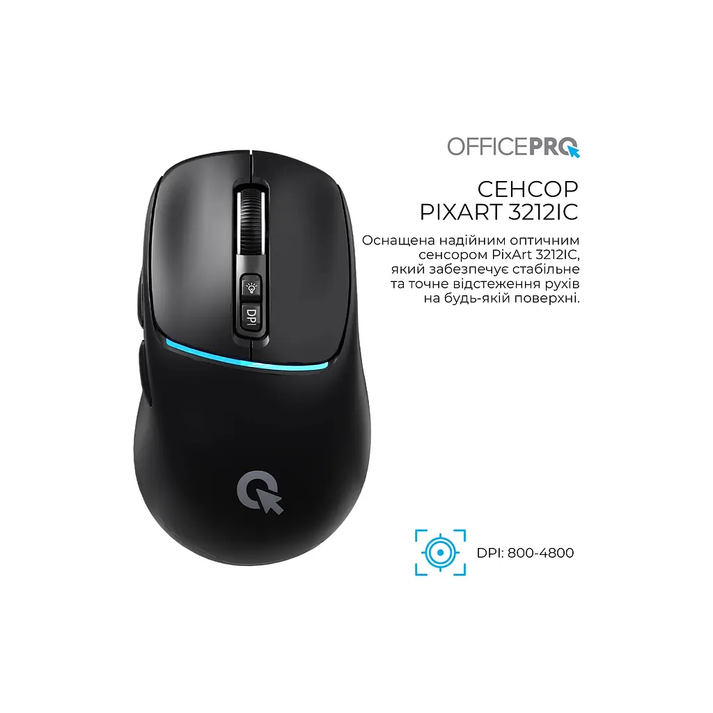 Мишка OfficePro M468B Wireless/Bluetooth Black (M468B) - фото 7