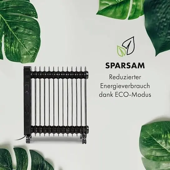 Радіатор масляний KLARSTEIN Thermaxx Heatstream 2500 Вт (10035109) Чорний - фото 9