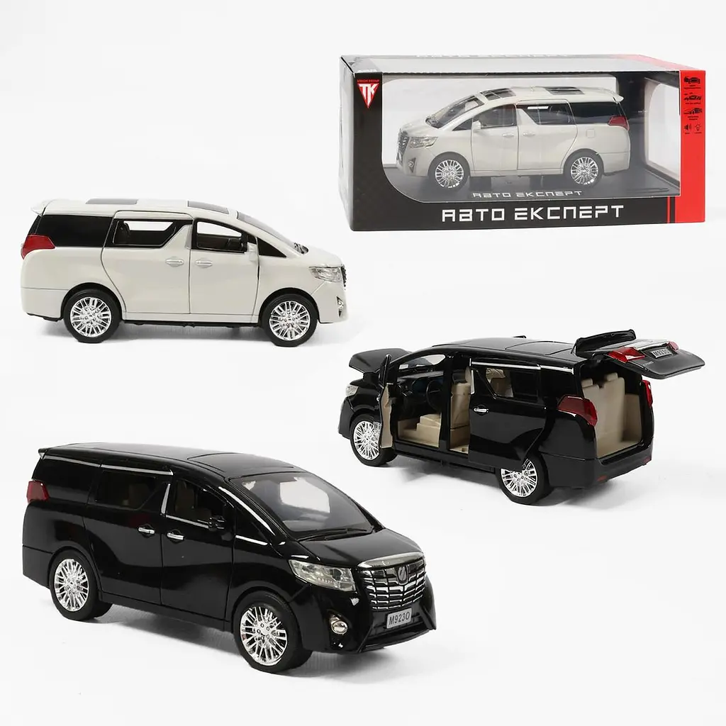Колекційна металева модель автомобіля АвтоЕксперт Toyota Alphard з інерцією, світлом та звуком 1:24 - фото 11