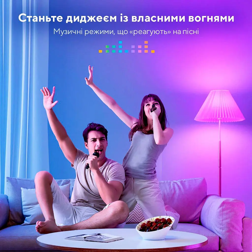 Розумна лампа Govee H6004 RGB Wi-Fi/Bluetooth E27 8W 800 lm білий - фото 5