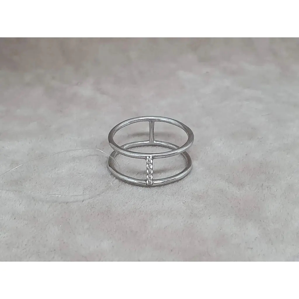 Срібне кільце Qvaliz з фіанітами. 901-01008 16 - фото 5