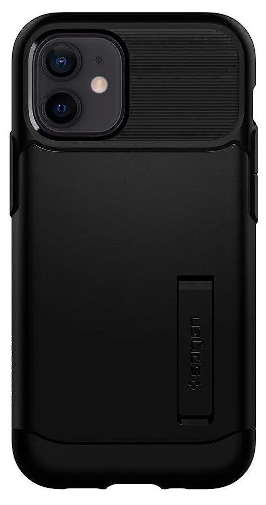 Чохол протиударний із підставкою Spigen Slim Armor ACS01545 для iPhone 12 Mini (5.4") Black