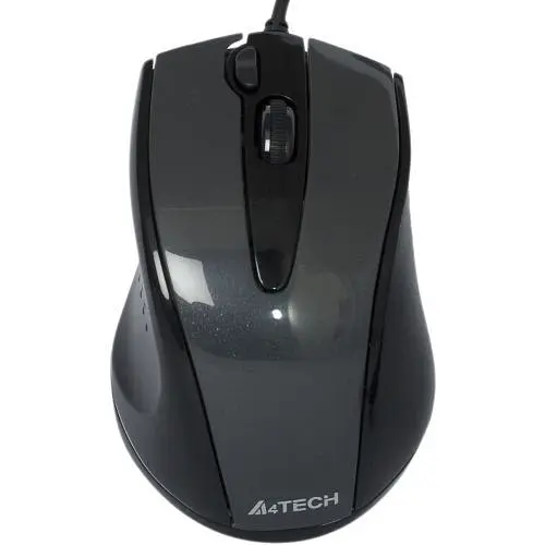 Миша A4Tech N-500F-1 USB glossy grey - фото 2