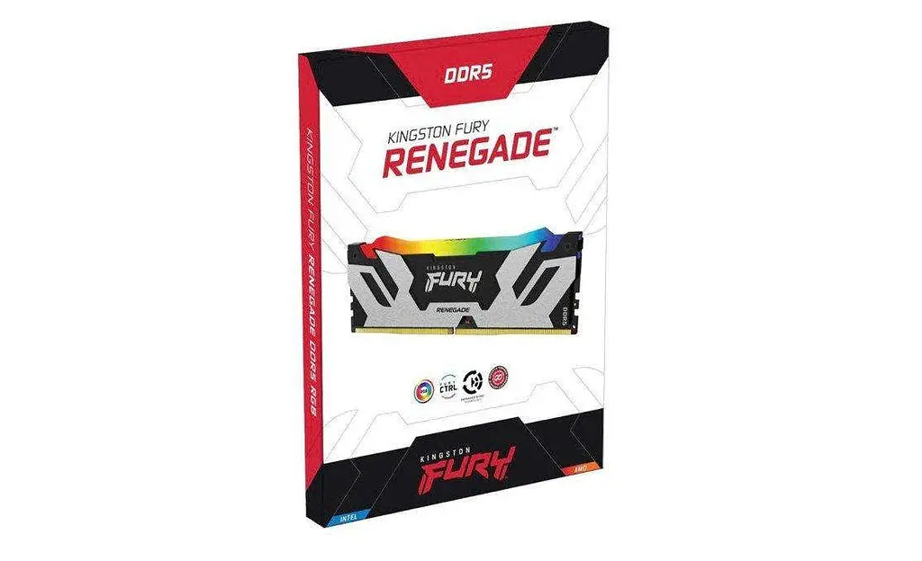 Пам'ять для настільних комп'ютерів Kingston FURY 32 GB (2x16GB) DDR5 8000 MHz Renegade Silver/Black RGB (KF580C38RSAK2-32) - фото 3