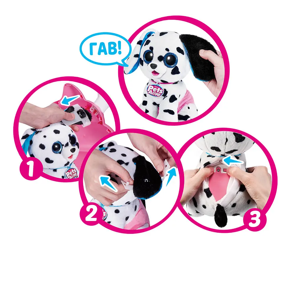 Интерактивный игровой набор Озорные щенки Pets & Robo Alive 9542 игрушка-сюрприз - фото 5