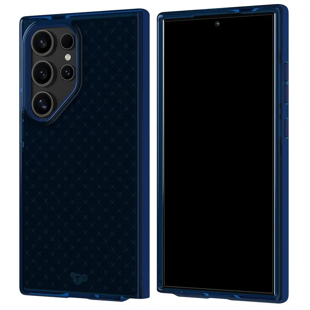 Противоударный чехол силиконовый Tech21 Evo Check для Samsung Galaxy S24 Ultra (6.8") Cobalt Blue T21-10681 - фото 4