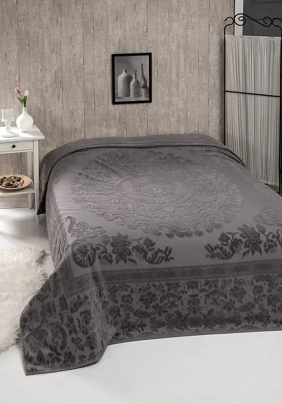 Велюрове покривало Odesa Grey 200×220 см Belizza pbe0052232