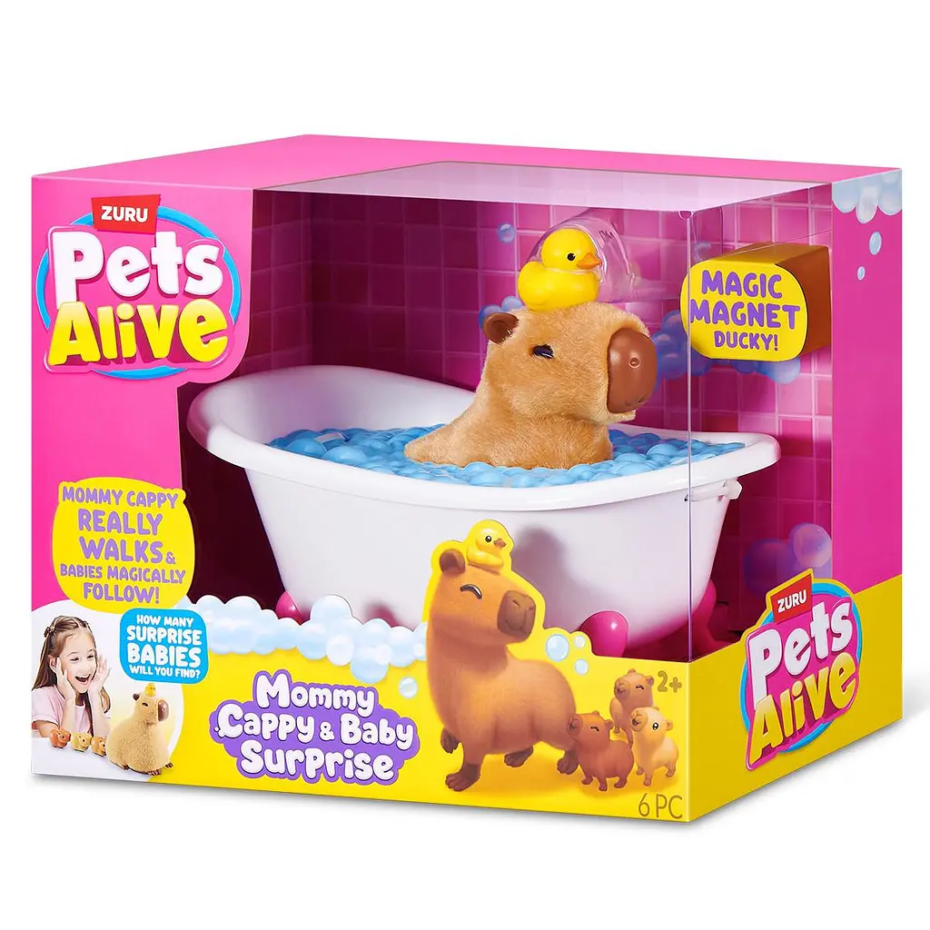 Інтерактивний ігровий набір PETS ALIVE серії "Mama & Baby Surprise" S1 – МАМА КАПІБАРА З СЮРПРИЗОМ Pets & Robo Alive 9574 - фото 8