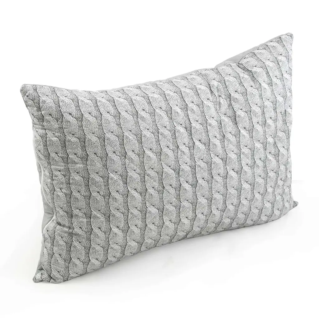 Набір подушок Руно 50х70 силіконові Grey Braid 2шт (К_Н310.52СМ_Grey Braid) - фото 5