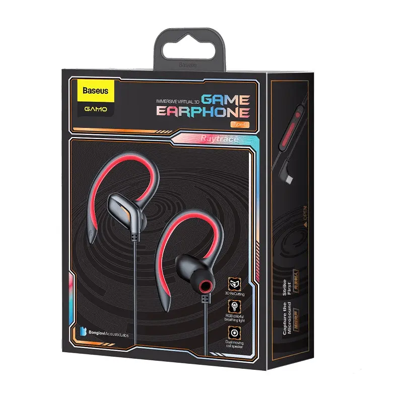 Наушники Baseus Gamo Immersive Virtual 3D Game Type - C Earphone - фото 2