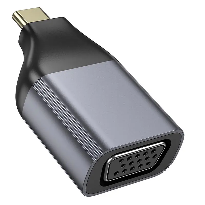 Перехідник Hoco UA34 Type-C to VGA Metal grey - фото 3