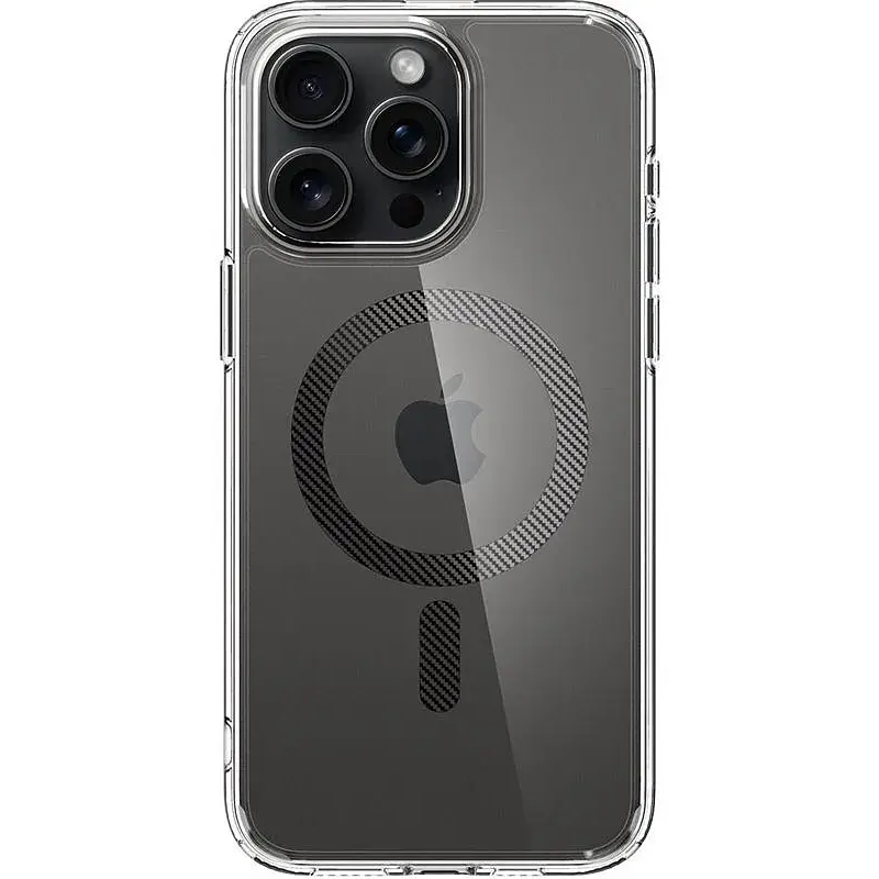 Чохол-накладка Spigen Ultra Hybrid MagFit для Apple iPhone 15 Pro Carbon Fiber (ACS06717) - фото 8