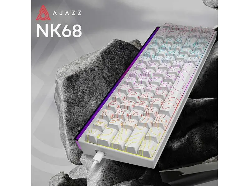 Клавіатура Ajazz NK68 Red Switch White (NK68-R-S-W) - фото 6
