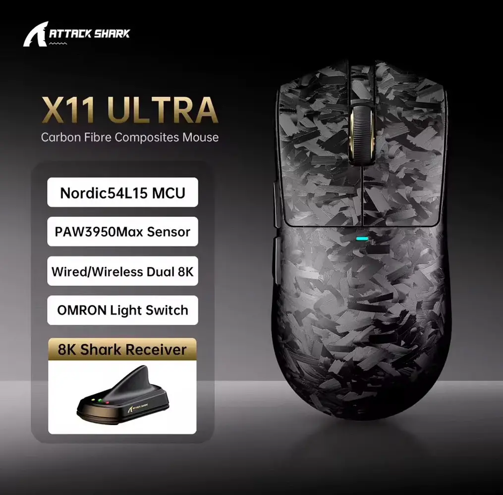 Мишка ігрова бездротова Attack Shark X11 ULTRA - фото 2