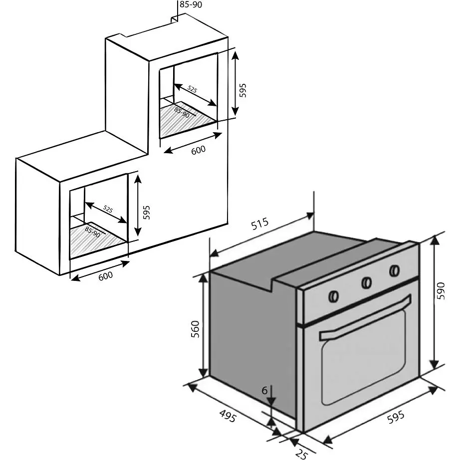 Духовой шкаф Ventolux EO60TC-6P IVG - фото 8