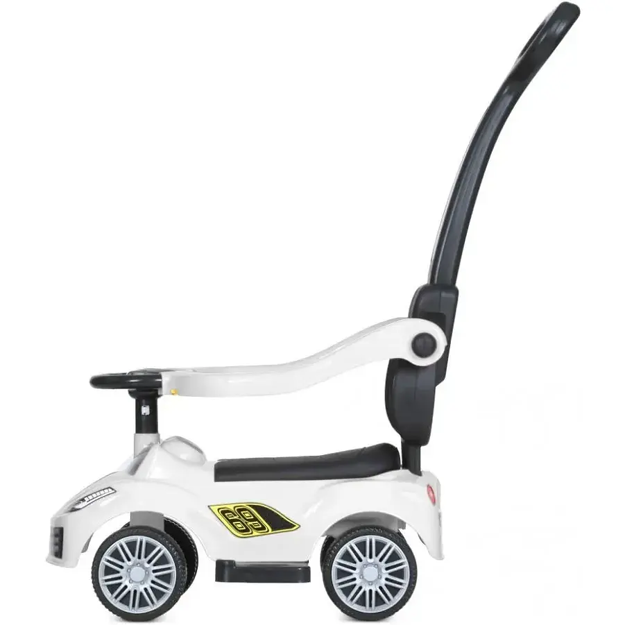 Дитяча каталка-толокар Bambi Racer M 5728L-1 з батьківською ручкою білий - фото 5