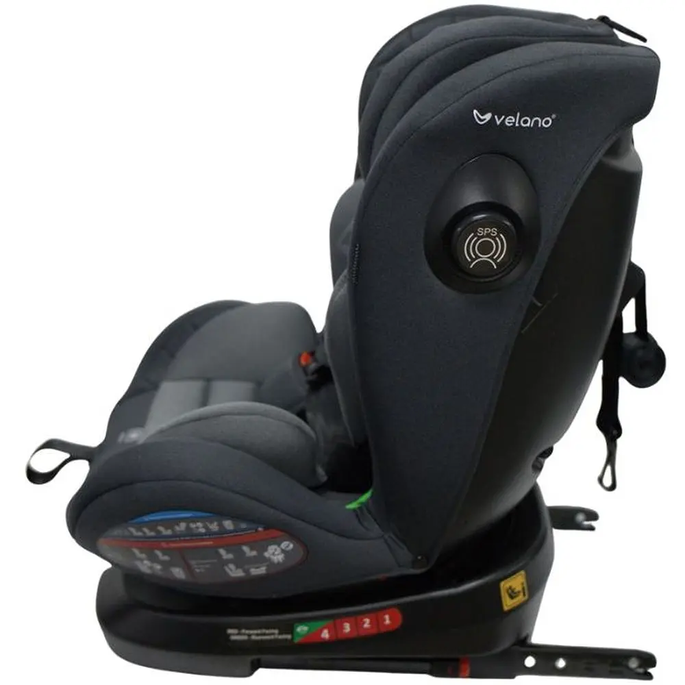 Автокрісло VELANO Aura 360° i-Size 40-150 см Isofix grey (48416) - фото 4