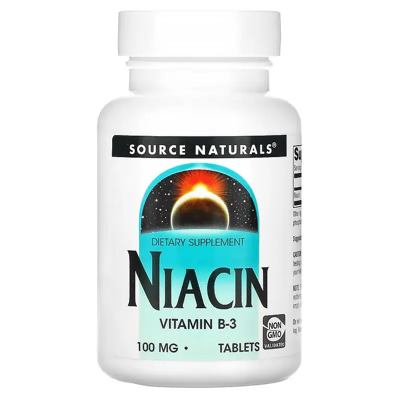 Вітаміни та мінерали Niacin 100 mg, 250 таблеток Source Naturals fit0017601