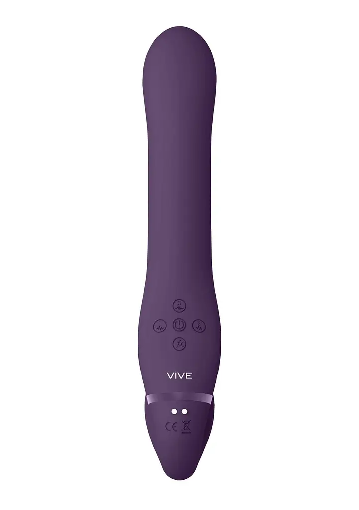 Страпон Vive Vive Air Wave Tickle, 23.5 см (фіолетовий) - фото 4