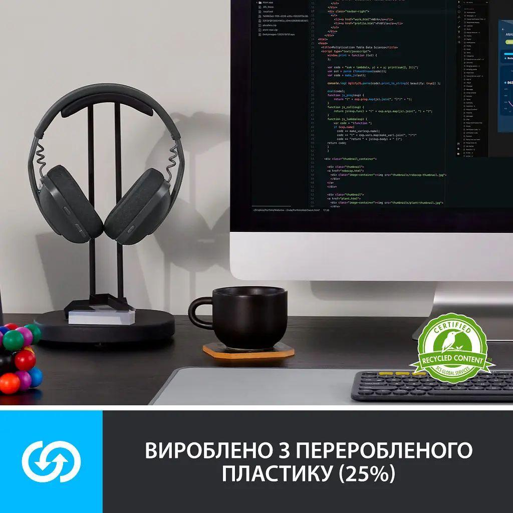 Навушники Logitech Zone Vibe 100 Wireless Graphite (981-001213) - фото 9