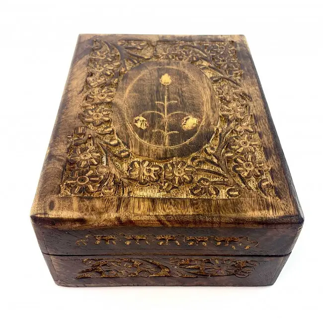 Шкатулка из мангового дерева 20.5х15х7 см - фото 4