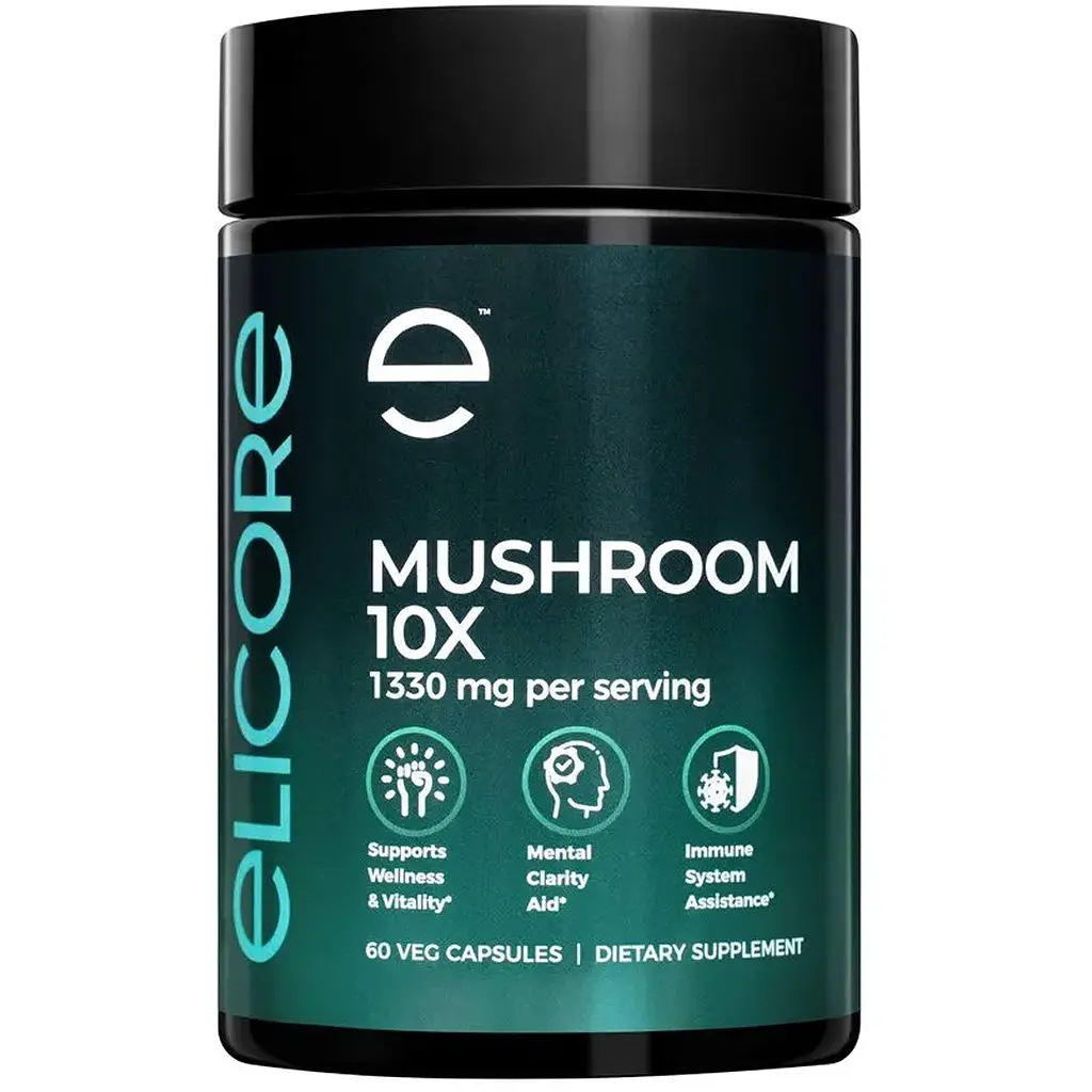Грибний комплекс Elicore Labs Mushroom 10X, 60 вегакапсул