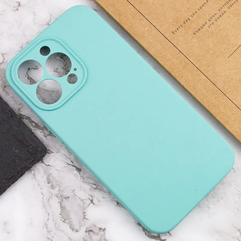 Чохол Silk Full Camera Protective (AA) NO LOGO для Apple iPhone 13 Pro (6.1") Бірюзовий / Marine Green - фото 4