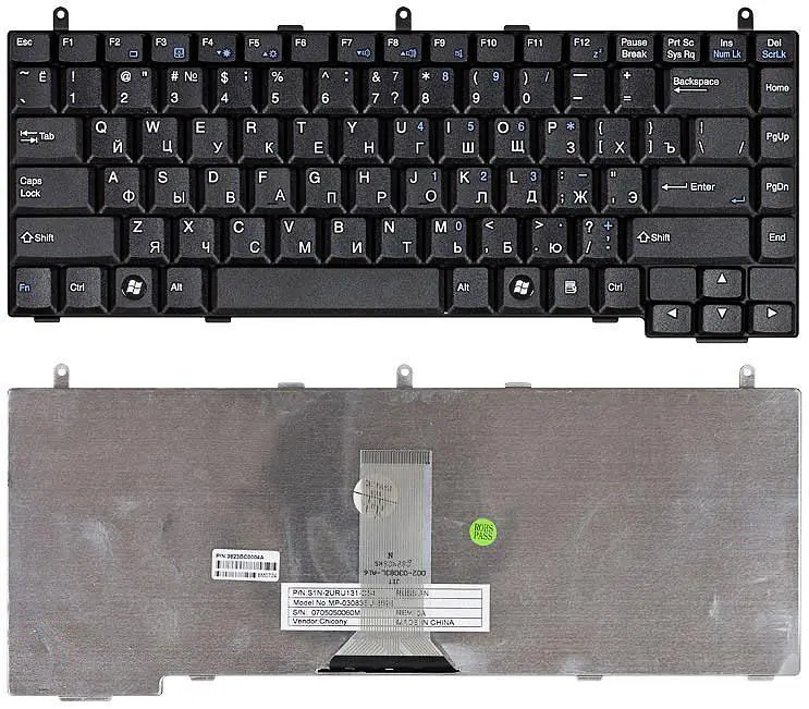 Клавіатура для ноутбука MSI Megabook (VR330X, VR330XB, VR330) Black - фото 3