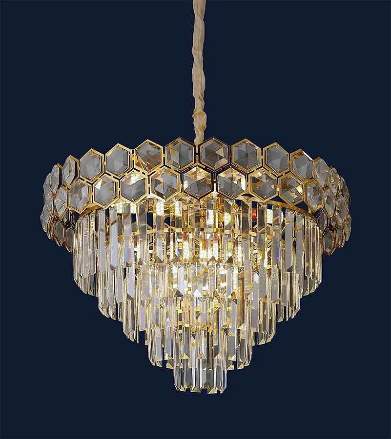 Люстра сучасна класична кришталева Levistella 756PR1005-6+1 GD - фото 2