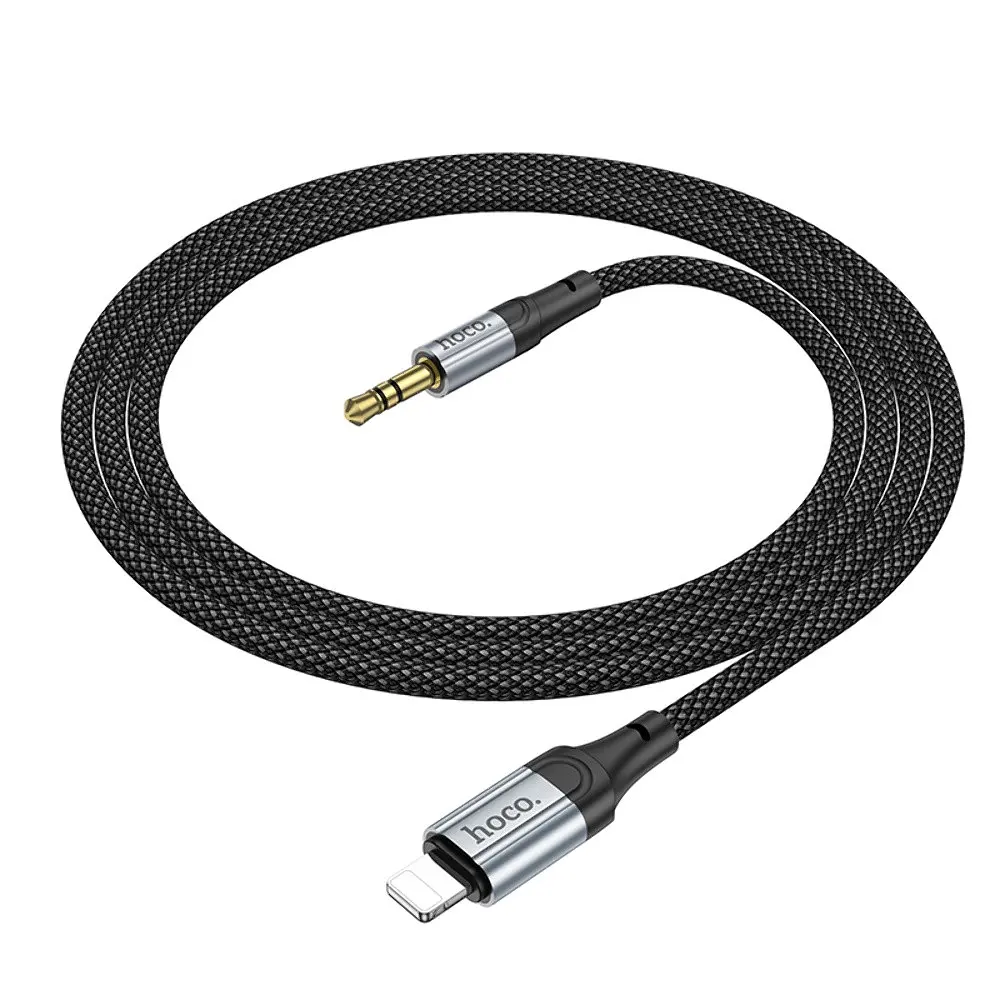 AUX кабель Hoco UPA26 Lightning to Jack 3.5 1 м чорний - фото 6