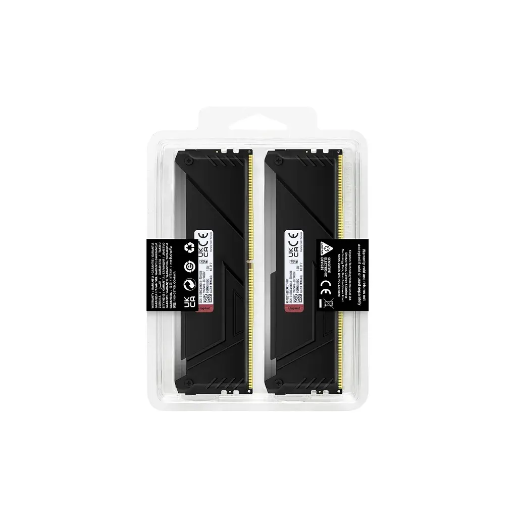 Модуль пам'яті для комп'ютера DDR4 16GB (2x8GB) 3200 MHz Beast Black Kingston Fury (ex.HyperX) (KF432C16BB2AK2/16WP) - фото 6