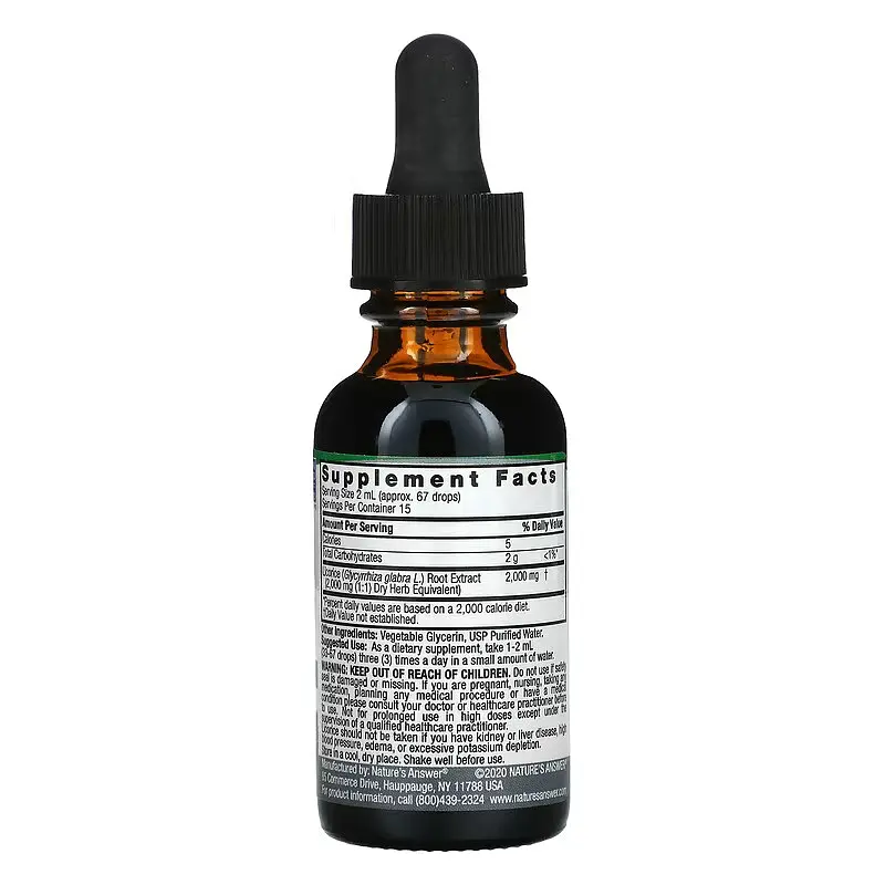Сладкий корень (Licorice) Licorice Root Fluid Extract 2,000 mg 30 ml Nature's Answer vit0004913 - фото 2