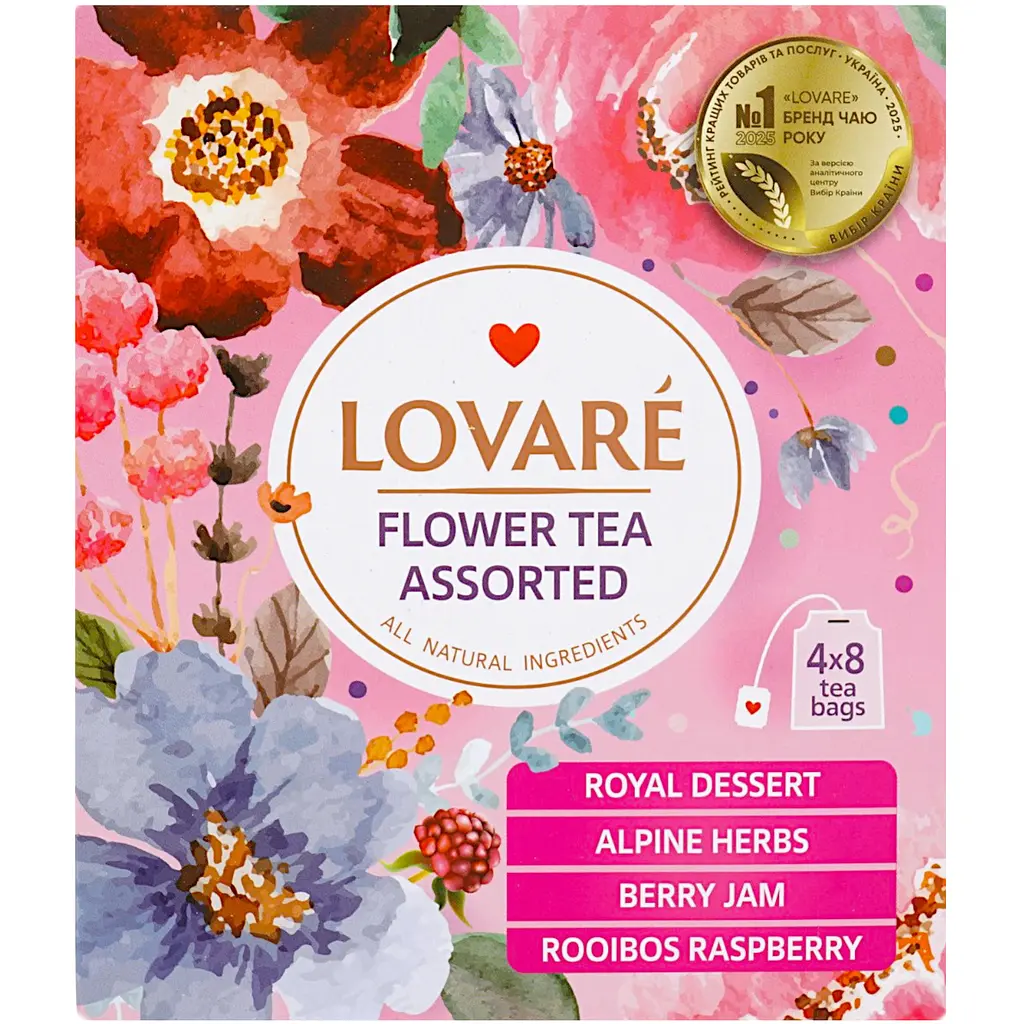 Чай Lovare Flower tea Assorted 4 види 48 г (32 шт. 1.5 г) (891548) - фото 3