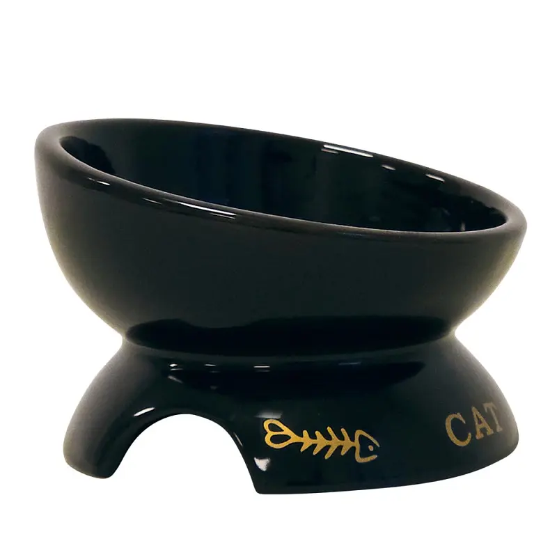 Миска для котів Nobby Golden Cat керамічна чорна Ø 13,5х9 см 250 мл 82489 - фото 3