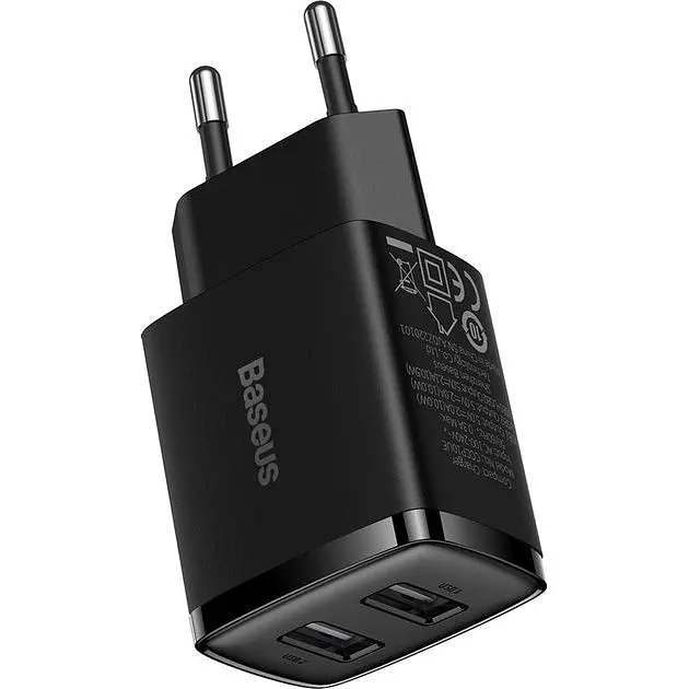 Зарядний пристрій Baseus Compact Charger 10.5W Black (CCXJ010201) - фото 4