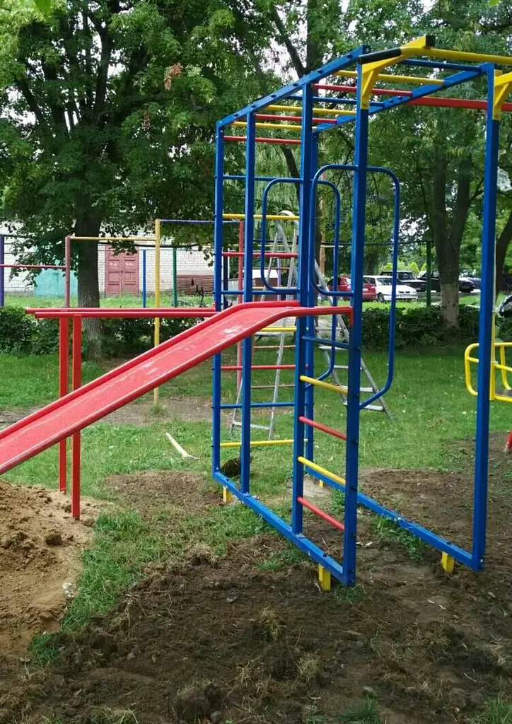Ігровий комплекс для дітей на вулицю з гіркою і гойдалками - фото 8