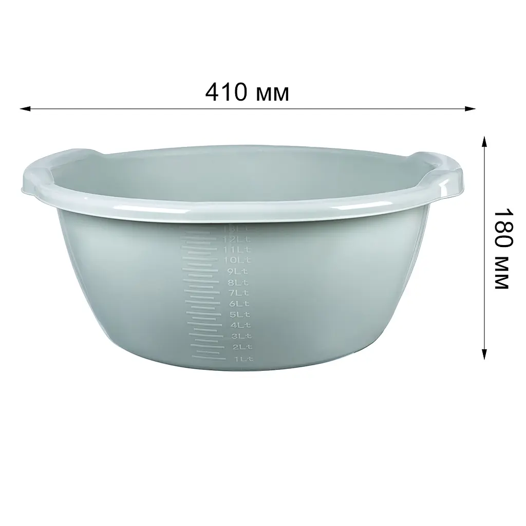 Таз Stars Plast круглий сірий 25 л (94127/сір) - фото 2