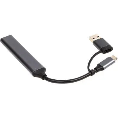 Концентратор Dynamode USB Type-C + USB-A to 1хUSB-C 3.0 1хUSB-A 3.0 2xUSB-A 2.0 dark grey (DM-UH-314AC) - фото 3