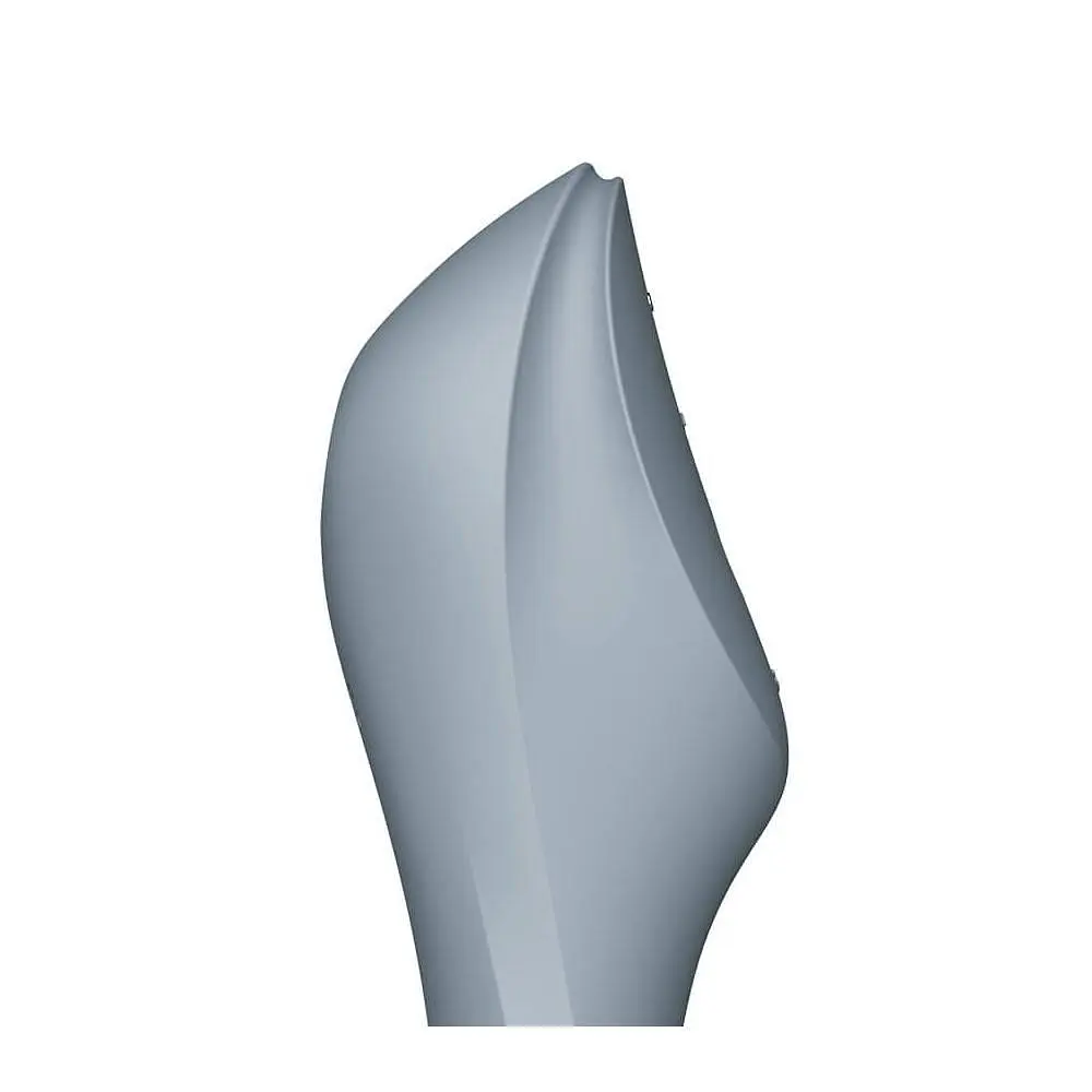 Вакуумный стимулятор клитора с вибрацией Satisfyer Curvy Trinity 3 серый - фото 4