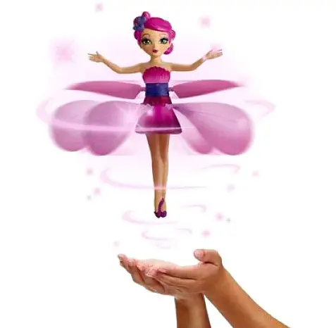 Літаюча чарівна фея лялька летить парить над рукою 20см Flying Fairy рожева - фото 2