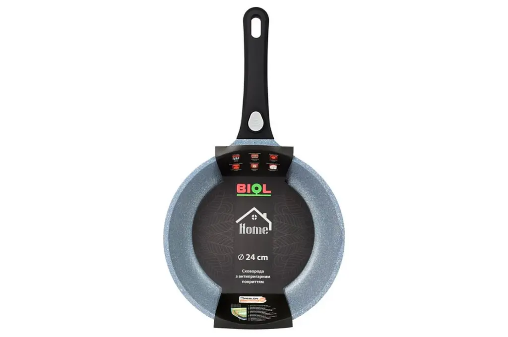 Сковорода антипригарна Biol 24 см Home алюміній 24133Р - фото 5