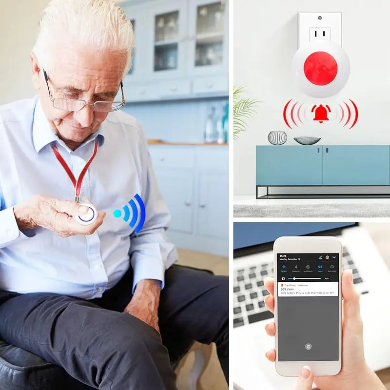 Wifi кнопка SOS для літніх та хворих людей для екстреного виклику допомоги Nectronix SS01, додаток Tuya Smart (100797) - фото 3