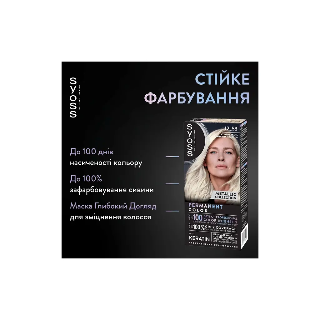 Фарба для волосся Syoss BL Permanent Coloration 12-53 - Перлинна платина (9000101731989) - фото 4