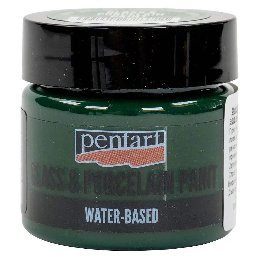 Фарба акрилова Glass&porcelaine, на водній основі, Зелена, 30 мл, Pentart (5997412783711)