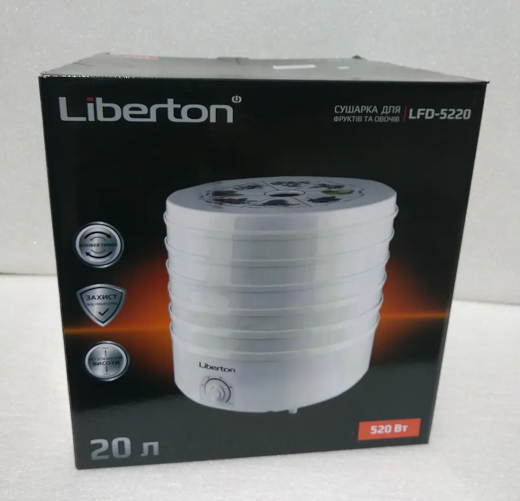 Сушка для фруктів та овочів Liberton LFD-5220 - фото 5