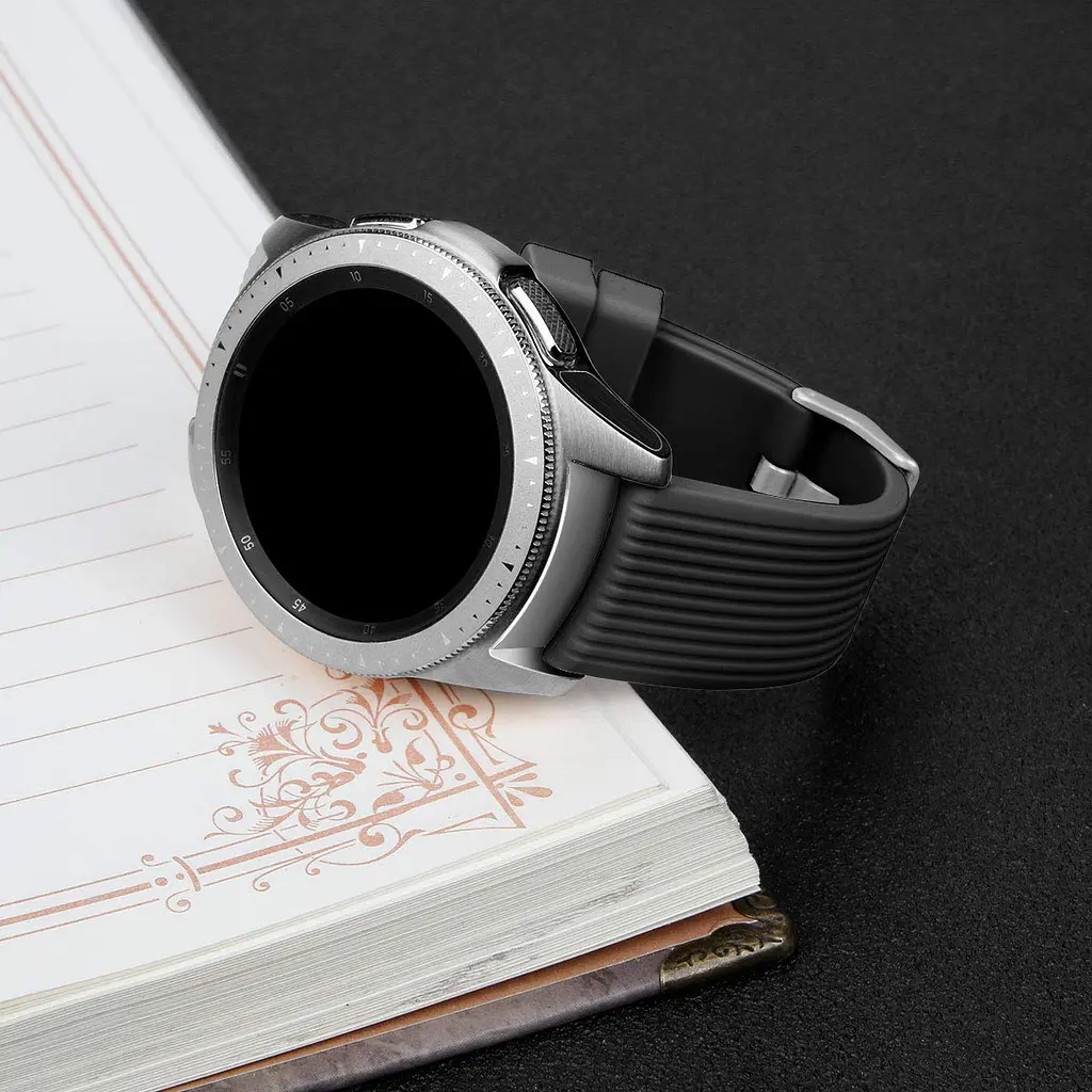Ремінець BeWatch шириною 20 мм для Samsung Galaxy Active 2 Galaxy watch 3 41 мм Чорний (1012101) - фото 7